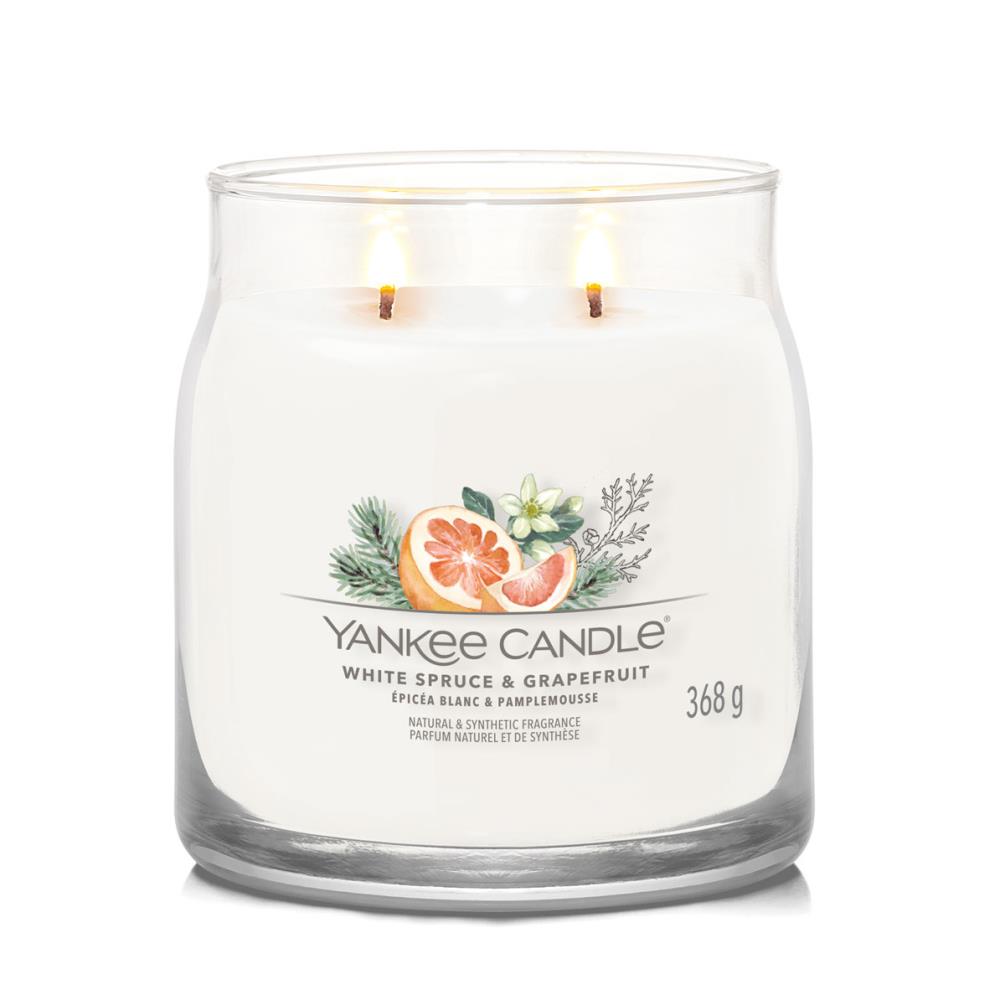 Yankee Candle White Spruce & Grapefruit Medium Jar Extra Image 1